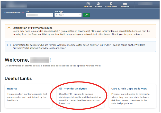 How to access the Notification of Pregnancy (NOP) Report Begin by logging in to our Secure Provider Portal. Next, click on the Provider Analytics link. From the Provider Analytics page, select Notice of Pregnancy to access the report. See Reference Materials and Data Dictionary for additional information.